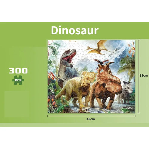 35*42cm Adult 300PCS Paper Jigsaw Puzzle Dinosaur Underwater Worlds Hot Air Balloon World Map Coast Port Entertainment Toy