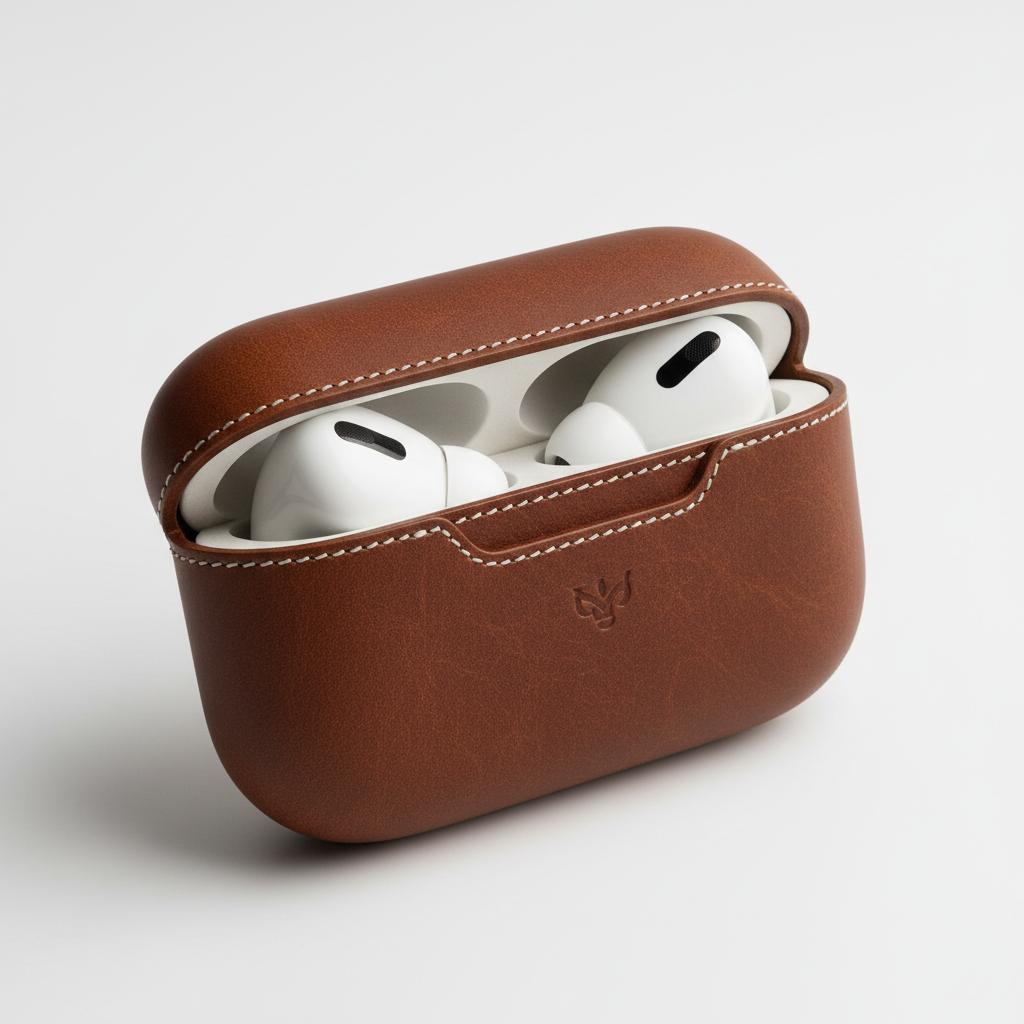 Étui en cuir pleine fleur pour AirPods Max 2